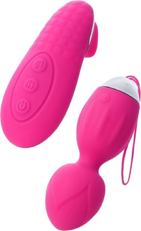 Розовые виброшарики TELLA с пультом-стимулятором