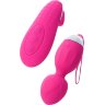 Розовые виброшарики TELLA с пультом-стимулятором