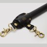Черная распорка для ног Bound to You Faux Leather Spreader Bar - 50,8 см.