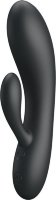 Черный вибратор с клиторальным отростком Matt - 16,9 см.