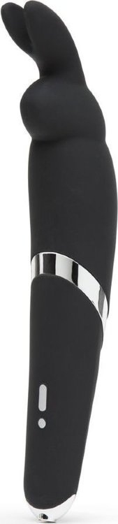 Черный вибратор Rabbit Rechargeable Wand Vibrator - 26,7 см.