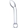 Прозрачный стеклянный фаллос для точки G Slimline G-Spot - 20 см.