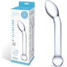 Прозрачный стеклянный фаллос для точки G Slimline G-Spot - 20 см.