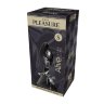 Серебристая анальная втулка с черным кристаллом Mini Metal Butt Plug Size S - 7 см.