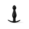 Черная силиконовая анальная втулка - 11,5 см.