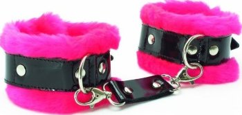 Розовые наручники с мехом BDSM Light