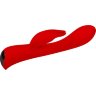 Красный вибромассажер-кролик 5 Silicone Bunny Love - 19,1 см.