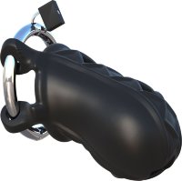 Черный замок верности Extreme Silicone Cock Blocker