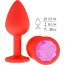 Красная анальная втулка с розовым кристаллом - 7,3 см.  Цена 1 784 руб. - Красная анальная втулка с розовым кристаллом - 7,3 см.