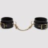Черные оковы на ноги Bound to You Faux Leather Ankle Cuffs