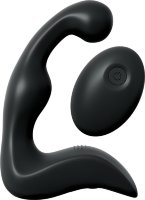 Черный вибромассажер простаты с пультом ДУ Control P-Spot Pro