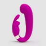 Лиловый вибратор Mini G-Spot Curve Vibe с клиторальным зайчиком