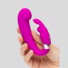 Лиловый вибратор Mini G-Spot Curve Vibe с клиторальным зайчиком