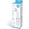 Прозрачный ребристый двусторонний стимулятор Ribbed G-Spot - 20 см.