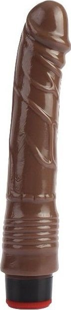 Коричневый вибратор-реалистик 9 Vibrating Dildo - 22,5 см.