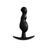 Черная анальная фигурная втулка - 11,5 см.