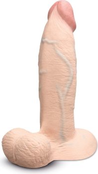 Телесный анальный фаллоимитатор Slipskin 9’’ Girthy - 23 см.
