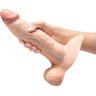 Телесный анальный фаллоимитатор Slipskin 9’’ Girthy - 23 см.
