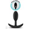 Черный анальный стимулятор Vibra Slim Plug Small - 8,8 см.
