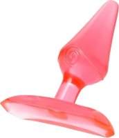 Красная анальная втулка с ограничителем - 6,5 см.