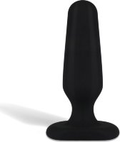 Черный анальный плаг из силикона Seamless Silicone Butt Plug - 7,5 см.