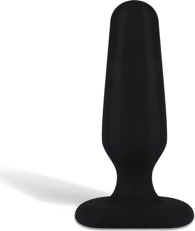 Черный анальный плаг из силикона Seamless Silicone Butt Plug - 7,5 см.
