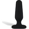 Черный анальный плаг из силикона Seamless Silicone Butt Plug - 7,5 см.