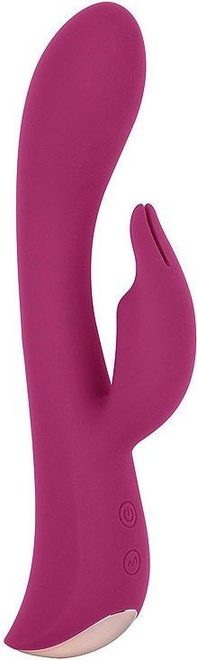 Бордовый вибромассажер-кролик 5 Silicone Bunny Love - 19,1 см.