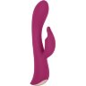 Бордовый вибромассажер-кролик 5 Silicone Bunny Love - 19,1 см.
