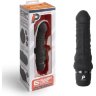 Черный вибратор-реалистик 6 Realistic Vibrator - 17 см.