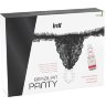 Черные трусики со стимулирующими бусинами и массажным гелем Sliding Gel Strawberry в комплекте