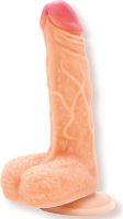 Телесный фаллоимитатор на присоске Brave - 17,5 см.