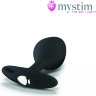 Черная пробка Mystim Rocking Vibe S с возможностью подключения к электростимулятору - 9,7 см.