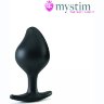 Черная пробка Mystim Rocking Vibe S с возможностью подключения к электростимулятору - 9,7 см.