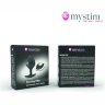 Черная пробка Mystim Rocking Vibe S с возможностью подключения к электростимулятору - 9,7 см.