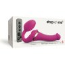 Ярко-розовый безремневой страпон Multi Orgasm Size S с клиторальной стимуляцией