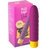 Лиловый рельефный мини-вибростимулятор Romp Beat - 15 см.