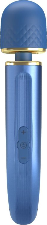 Синий wand-вибромассажер Colorful Massager - 24 см.