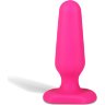 Розовый анальный плаг из силикона Seamless Silicone Butt Plug - 7,5 см.