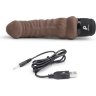 Коричневый вибратор-реалистик 6 Realistic Vibrator - 17 см.