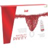 Красные трусики со стимулирующими бусинами и массажным гелем Sliding Gel Strawberry в комплекте