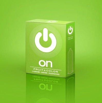 Цветные ароматизированные презервативы ON) Fruit Color - 3 шт.  Цена 706 руб. Длина: 18.5 см. Презервативы классической формы, с лубрикантом и накопителем, желтого (банан), красного (клубника) и черного (шоколад) цвета. Толщина стенки - 0,07 мм. Ширина - 54 мм. В упаковке - 3 шт. Страна: Германия. Материал: латекс. Объем: 3 шт.