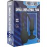 Чёрная анальная пробка с функцией расширения MENZSTUFF SMALL INFLATABLE PLUG- 12,5 см.