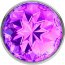 Серебристая анальная пробка Sparkle XL с фиолетовым кристаллом - 11 см. - Серебристая анальная пробка Sparkle XL с фиолетовым кристаллом - 11 см.
