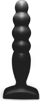 Чёрный анальный стимулятор Large Bubble Plug - 14,5 см.