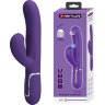 Фиолетовый вибратор-кролик с пульсацией Perdita - 22,8 см.