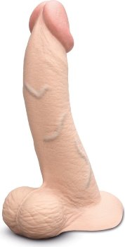 Телесный анальный фаллоимитатор Slipskin 9’’ Curved - 22 см.