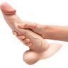 Телесный анальный фаллоимитатор Slipskin 9’’ Curved - 22 см.