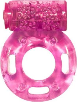 Розовое эрекционное кольцо с вибрацией Rings Axle-pin