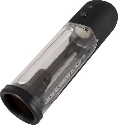Автоматическая вакуумная помпа для пениса Rebel Automatic Pump Длина: 24.5 см. Диаметр: 5.5 см. Вакуумная помпа для мужчин с автоматическим насосом. Самый эффективный способ тренировки мужской потенции - использование вакуумной помпы. Просто введите внутрь колбы пенис и создайте желаемое давление: появление вакуума вызовет дополнительный приток крови к пенису, которая заполнит пещеристые тела. Вы можете закрепить эрекцию с помощью любого эрекционного кольца и наслаждаться результатом! Незаменима для профилактики застойных явлений и тренировки эрекции. Мерная шкала позволит наблюдать за увеличением вашего достоинства во время использования. Максимально простое и удобное управление - помпа включается простым нажатием кнопки питания, а еще одна кнопка обеспечивает быстрое создание вакуума внутри колбы помпы. Внутренний диаметр манжеты - 2,3 см. Страна: Германия. Материал: анодированный пластик, силикон. Батарейки: 2 шт., тип AA.